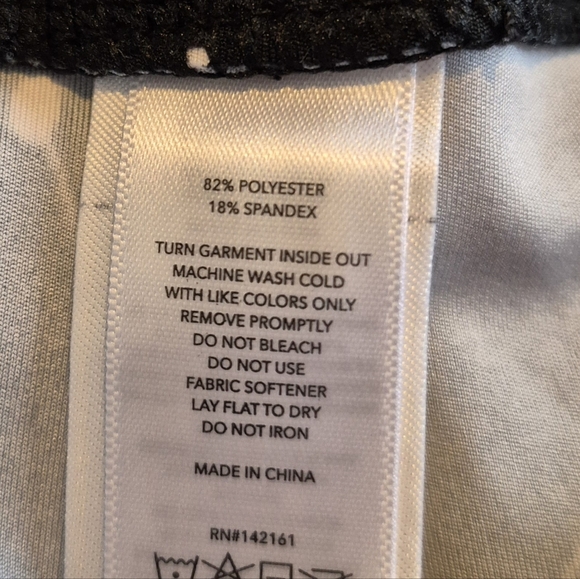 LuLaRoe Rise Brave line women's size 3X leggings black teal & white stars NWT - Picture 5 of 9